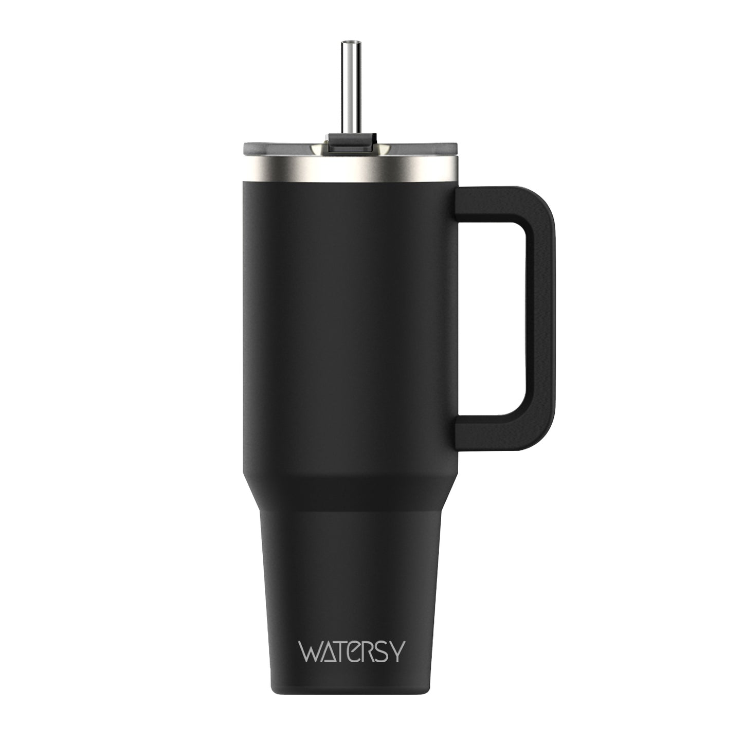 WATERSY 40oz Coffee Mug to Go Thermal Mug Double-Walled Stainless Steel Vacuum Leak-Proof Drinking Cup with Handle and Straw Thermal Tumbler