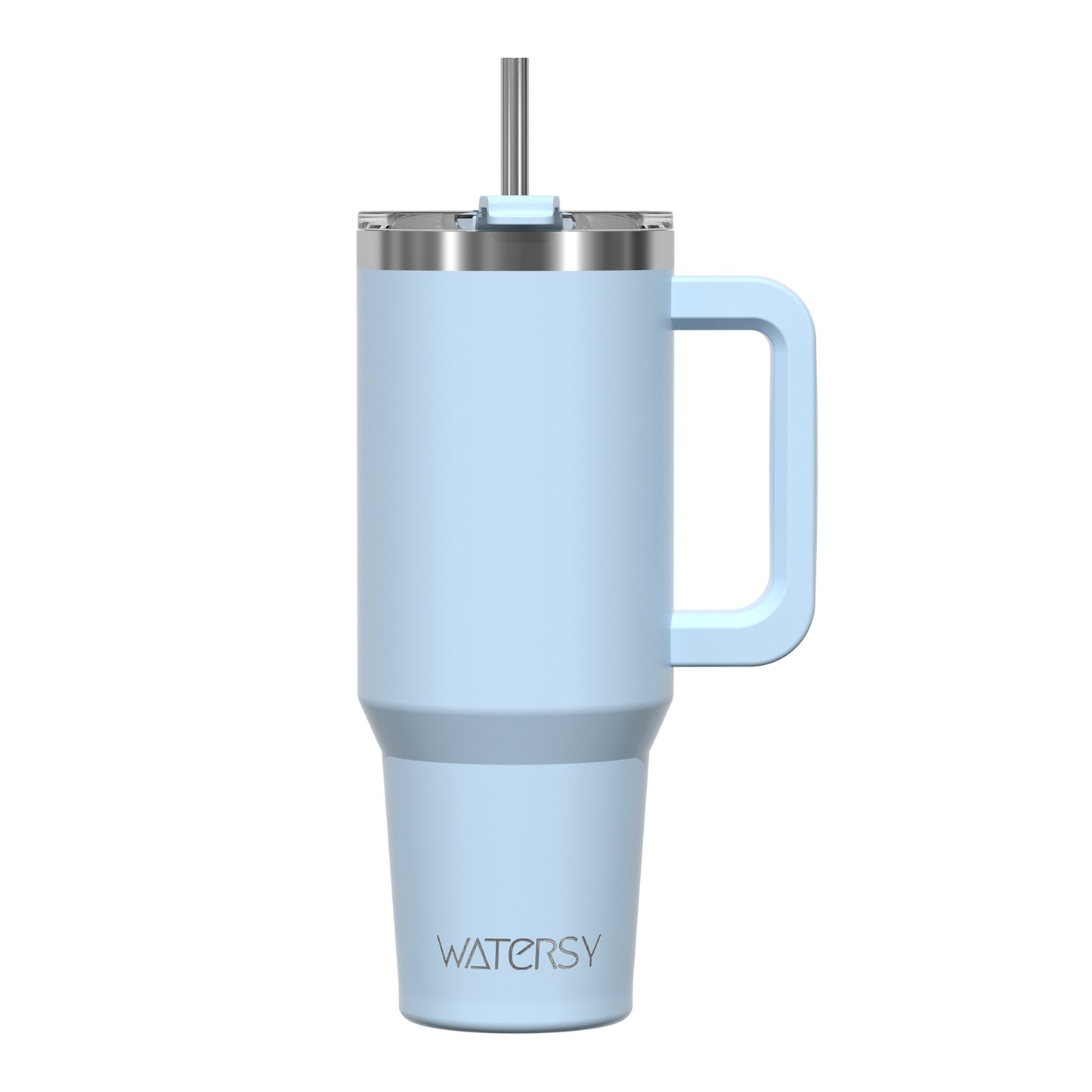 WATERSY 40oz Coffee Mug to Go Thermal Mug Double-Walled Stainless Steel Vacuum Leak-Proof Drinking Cup with Handle and Straw Thermal Tumbler